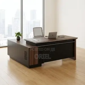 Executive Office Desk : Ergonomic L-Shaped Executive Desk