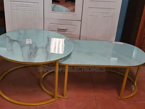 2-in-1 Coffee Table Set – Modern Marble