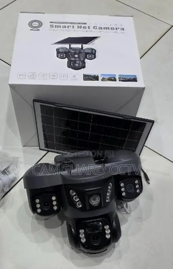 V380pro Triple Lens 4g Solar Camera Outdoor