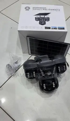 V380 Smart Solar Powered 4g Camera – Triple Lens Solar Light Camera