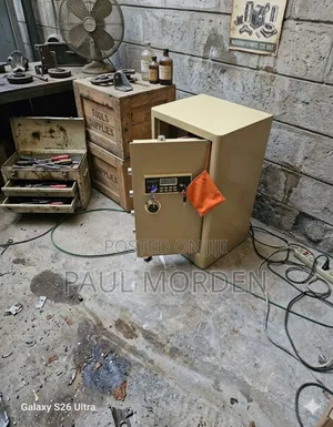 Beige Electronic Safebox With Digital Lock Keys Override
