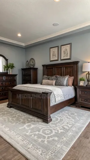Solid Walnut 5*6 Queen Sized Beds Mahogany