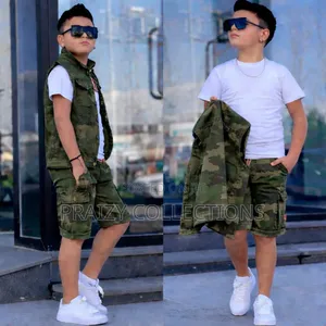 3 Piece Combat Short Kids Set
