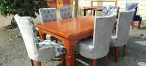 Upholstered Chairs Solid Kent Dinning Table Set