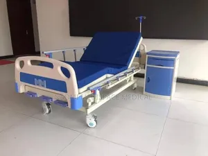 3 Crank Manual Complete With Matress, Feeding Table and Drip Stand