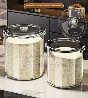Clear Acrylic Cereal / Rice Storage Canister/ Bucket (5/10 L)