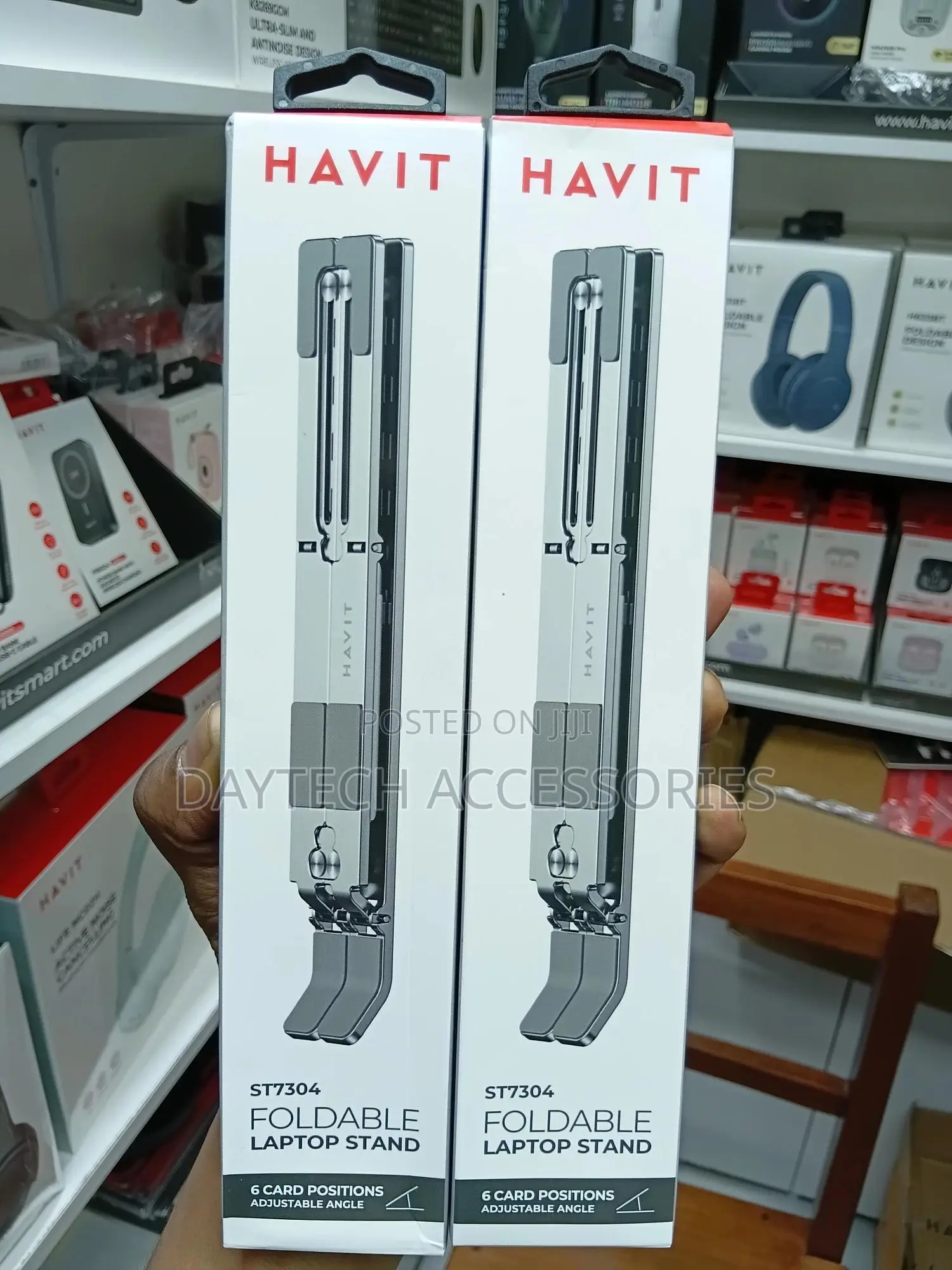 Havit Foldable Laptop Stand Silver Aluminum Alloy Type