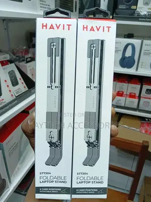 Havit Foldable Laptop Stand Silver Aluminum Alloy Type