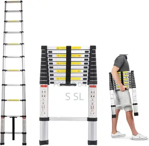 Aluminum Telescopic Ladder 3.8m 13 Step Single Side