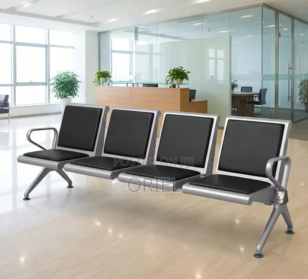 Office Bench : Padded Heavy Duty 4 Seater Linked Bench