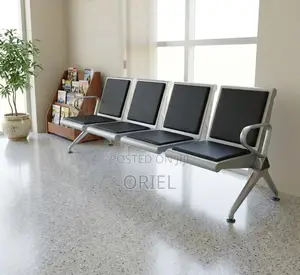 Office Bench : Padded Heavy Duty 4 Seater Linked Bench