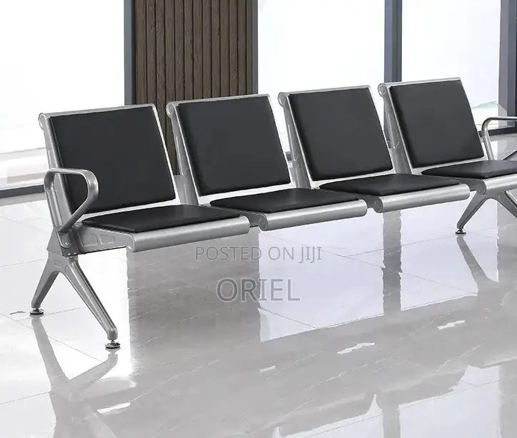 Office Bench : Padded Heavy Duty 4 Seater Linked Bench