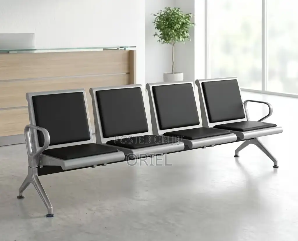 Office Bench : Padded Heavy Duty 4 Seater Linked Bench