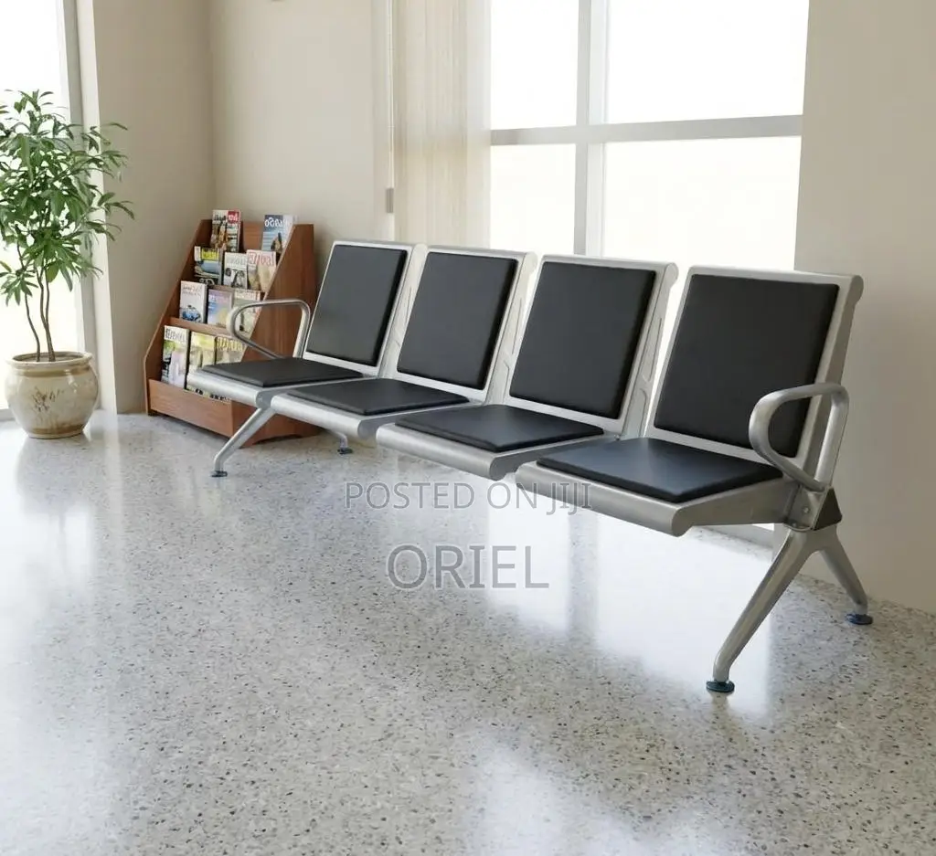 Office Bench : Padded Heavy Duty 4 Seater Linked Bench