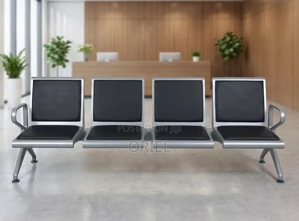 Office Bench : Padded Heavy Duty 4 Seater Linked Bench