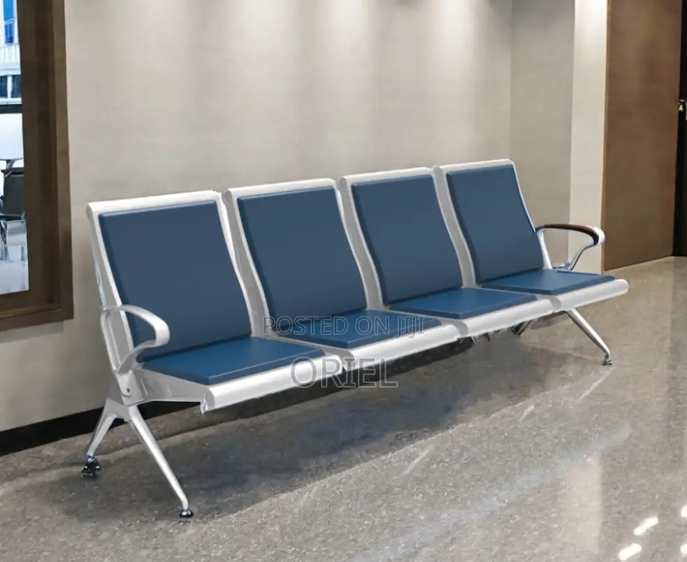 Office Bench : Padded Heavy Duty 4 Seater Linked Bench