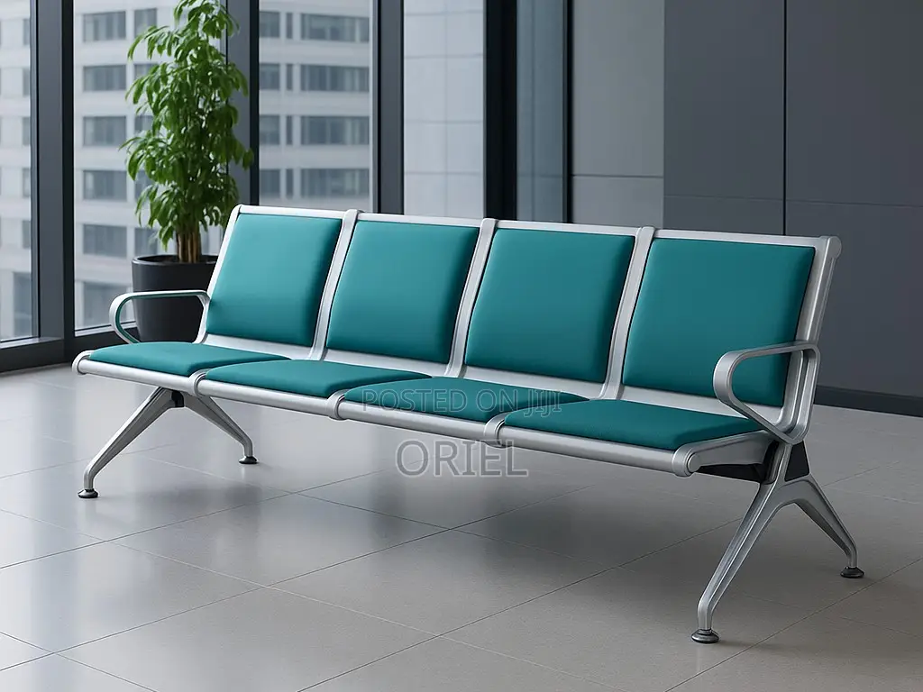 Office Bench : Padded Heavy Duty 4 Seater Linked Bench