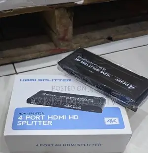 Fjgear Plug and Play 4 Port 1 in 4 Out Hdmi Hd Splitter