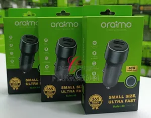 Oraimo Bullet 48w Dual-Port Car Charger.