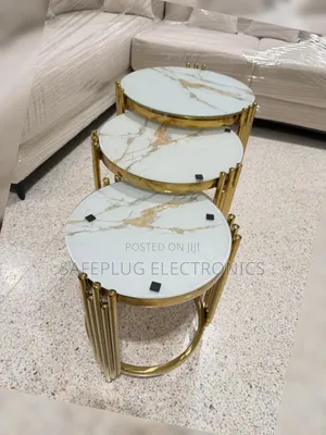 3-in-1 Marble Coffee Table Set – Durable Stylish