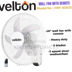 Velton 16inch Wall Fan With Remote
