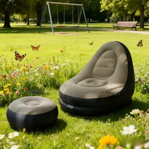 Inflatable Deluxe Lounge Seat / Inflatable Seat With Foot Rest