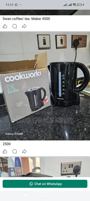 Cookworks Black 1.7l Electric Kettle.