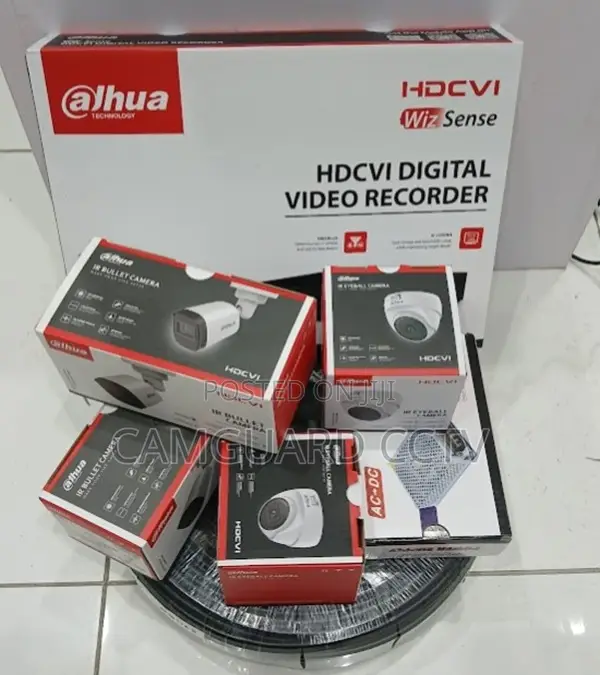 Dahua 4 CCTV Package Installation Full Kit 4 Cameras