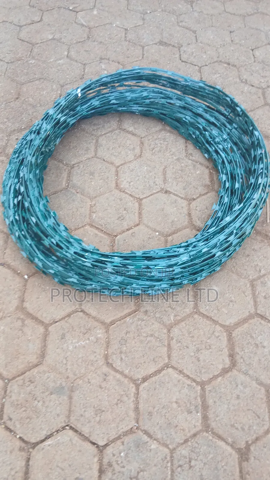 Green Razor Barbed Wire Pvc Coated
