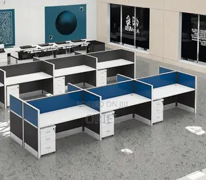 Office Workstation : 6-Way Office Working Collaborative Workstation