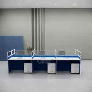 Office Workstation : 6-Way Office Working Collaborative Workstation