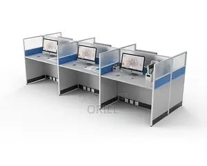 Office Workstation : 6-Way Office Working Collaborative Workstation