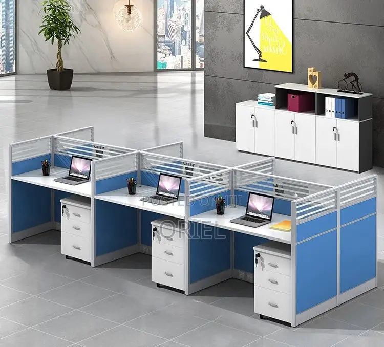 Office Workstation : 6-Way Office Working Collaborative Workstation