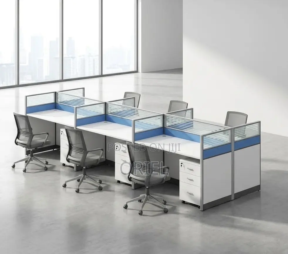 Office Workstation : 6-Way Office Working Collaborative Workstation