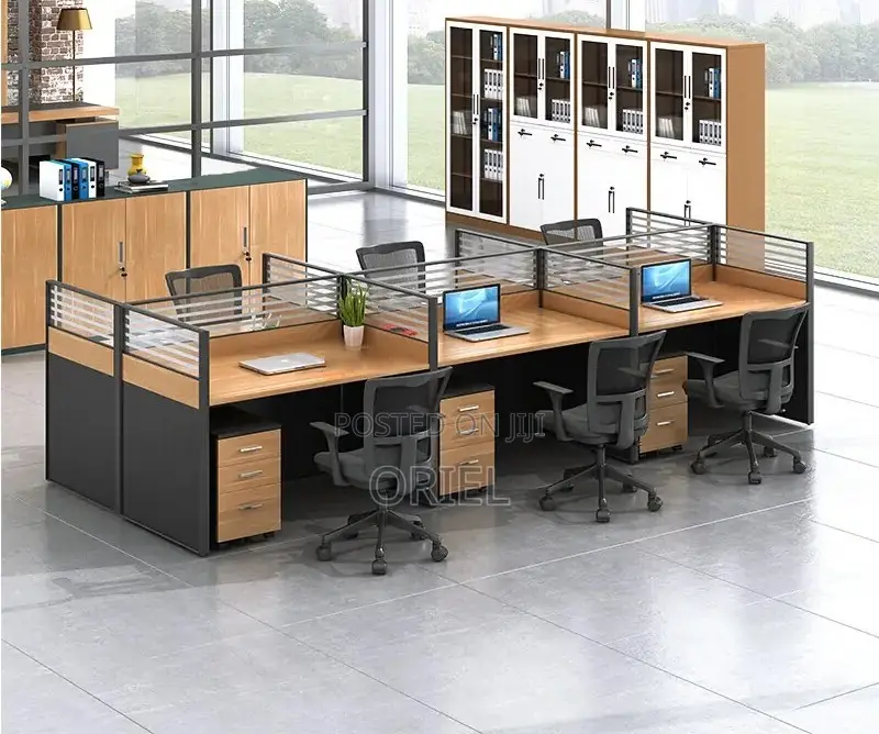 Office Workstation : 6-Way Office Working Collaborative Workstation