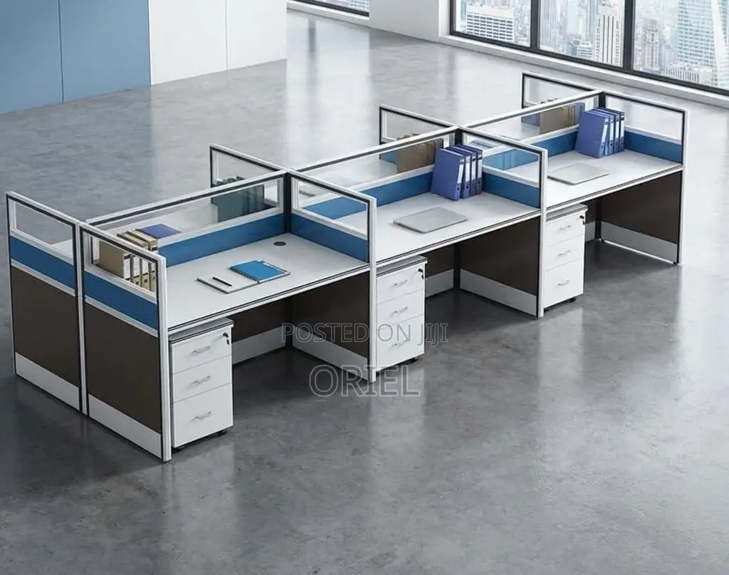 Office Workstation : 6-Way Office Working Collaborative Workstation