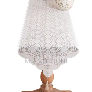 Long (40cms *260cms ) Intricate White French Lace Table Runner