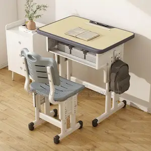 School Kids Desks Adjustable Writing Desk and Chair Set With Hook