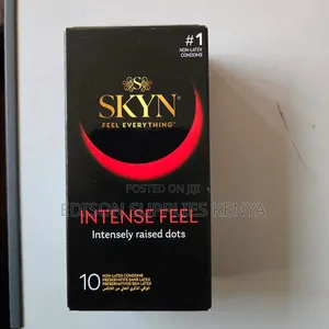Skyn Intense Feel Condoms Pack Of 10 Latex Free Thin Ribbed Dotted Cds