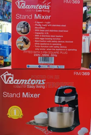 *Ramtons Stand Mixer Rm369 4.3litres 5-Speed+Turbo