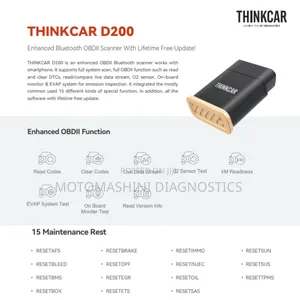 Thinkcar D200 Bluetooth Obd-Ii Vci Vehicle Diagnosis Machine