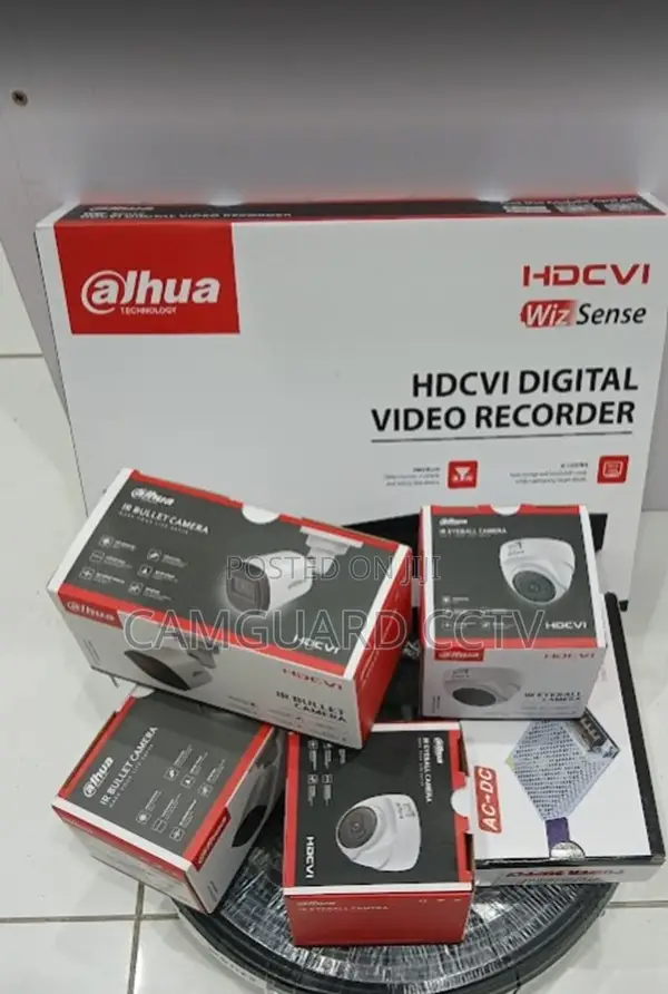 Dahua 4-Cameras Pack CCTV Kit,Power Supply Unit, Hard Disk