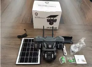 V380 Solar Powered Vts29-G 6mp Wireless Lte 4g PTZ Triple Lens