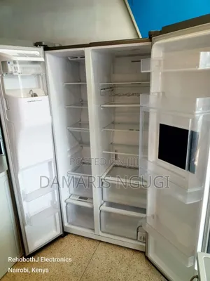 Black Samsung Side by Side Refrigerator