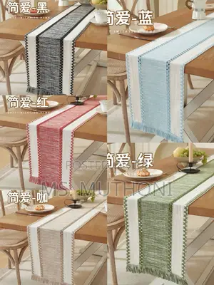 Aesthetic Nordic Boho Striped Table Runners