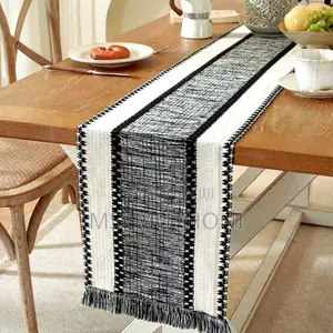 Aesthetic Nordic Boho Striped Table Runners