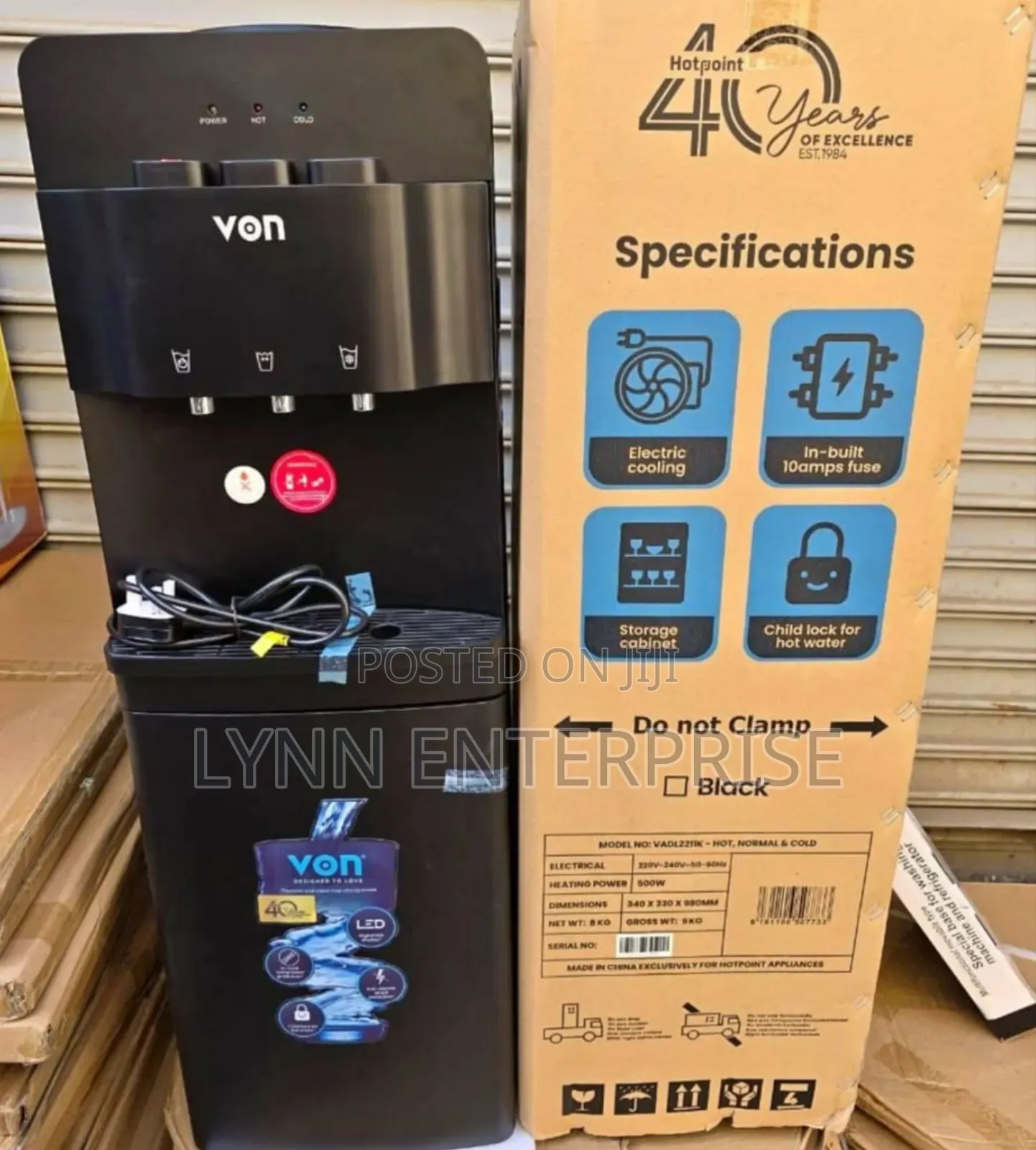Von Hot Normal and Cold 3 Taps Dispenser