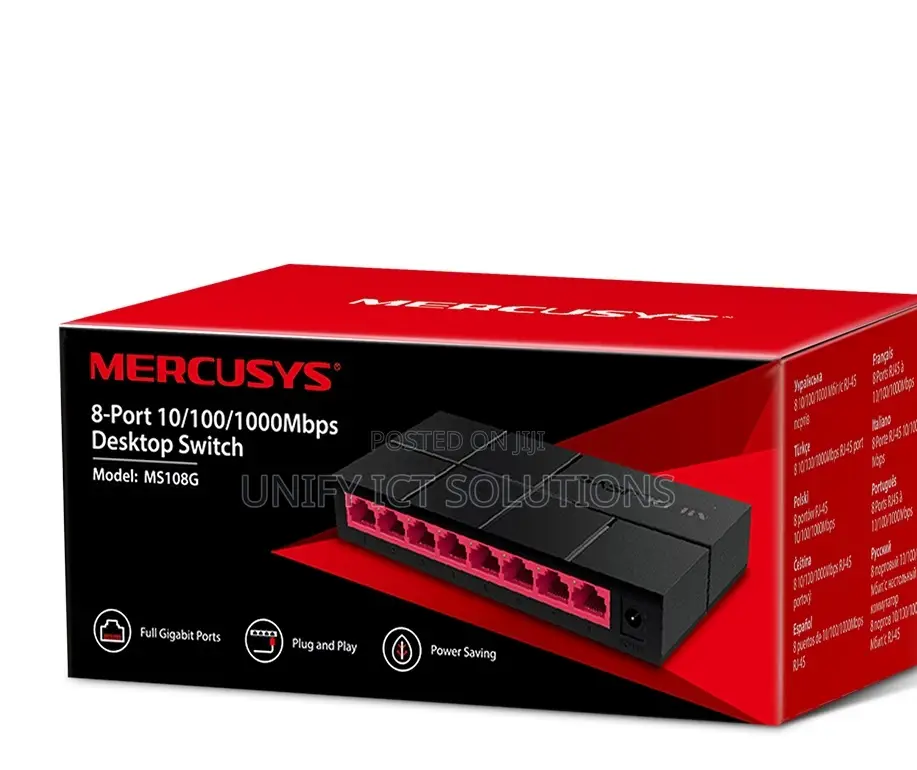Mercusys Ms108g | 8-Port MBPS Desktop Switch