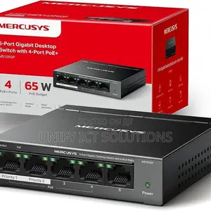 Mercusys Ms105gp | 5-Port Gigabit Desktop Switch With 4-Port Poe+