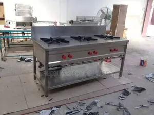 Industrial Stainless Steel 3-Burner Cookers